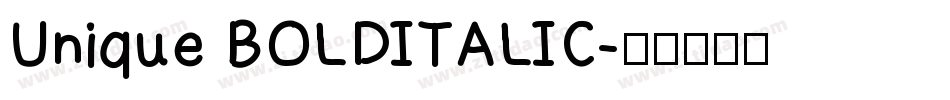 Unique BOLDITALIC字体转换